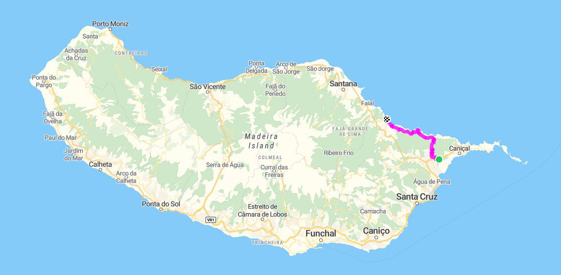 Map: Larano · Machico – Porto da Cruz