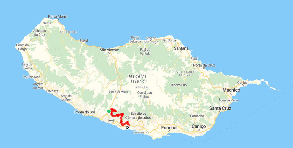Map: Ribeira Brava – Cabo Girão