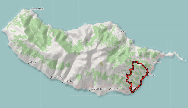 Map of the Santo da Serra tour
